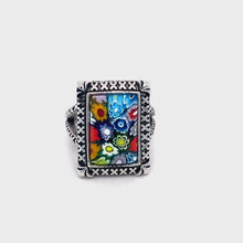 Load and play video in Gallery viewer, Murano Glass Silver Ring
