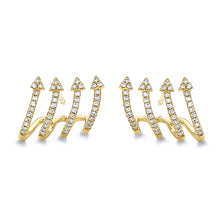 Load image into Gallery viewer, Diamond Cuff  Arrow Earrings
