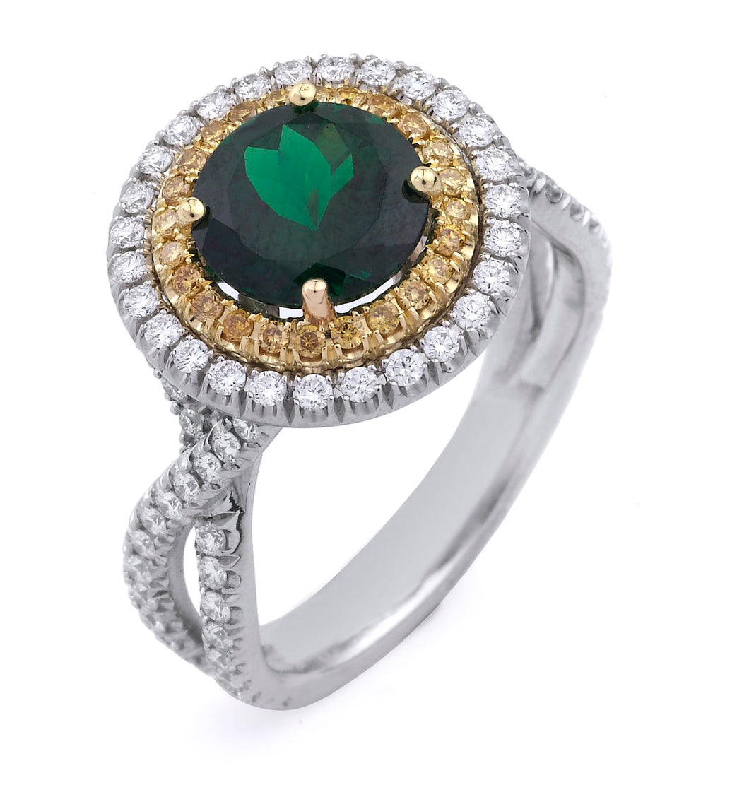 Diamond & Tsavorite Ring