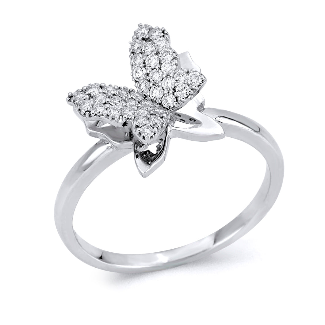 Diamond Butterfly Ring