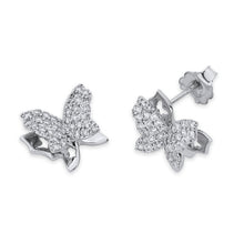 Load image into Gallery viewer, Diamond Pave Butterfly Earrings
