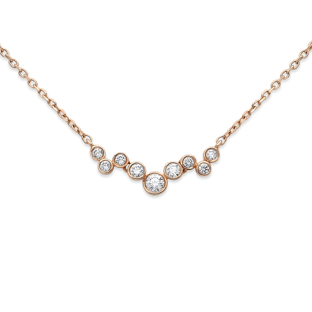 Bezel Set Diamond Necklace