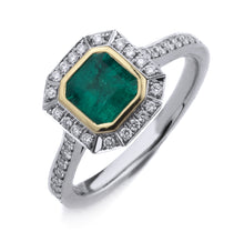 Load image into Gallery viewer, Colombian Emerald &amp; Diamond Ring

