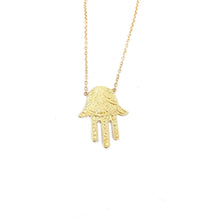 Load image into Gallery viewer, Hamsa Pendant 14k Yellow Gold
