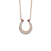 Load image into Gallery viewer, Pave Set Diamond Horseshoe Necklace
