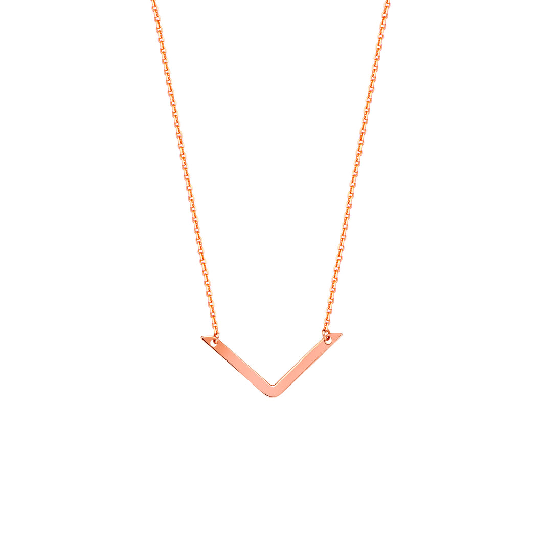 Rose Gold V Necklace