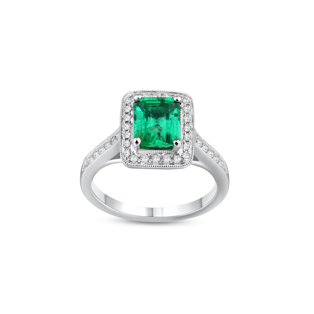 Emerald & Diamond Ring