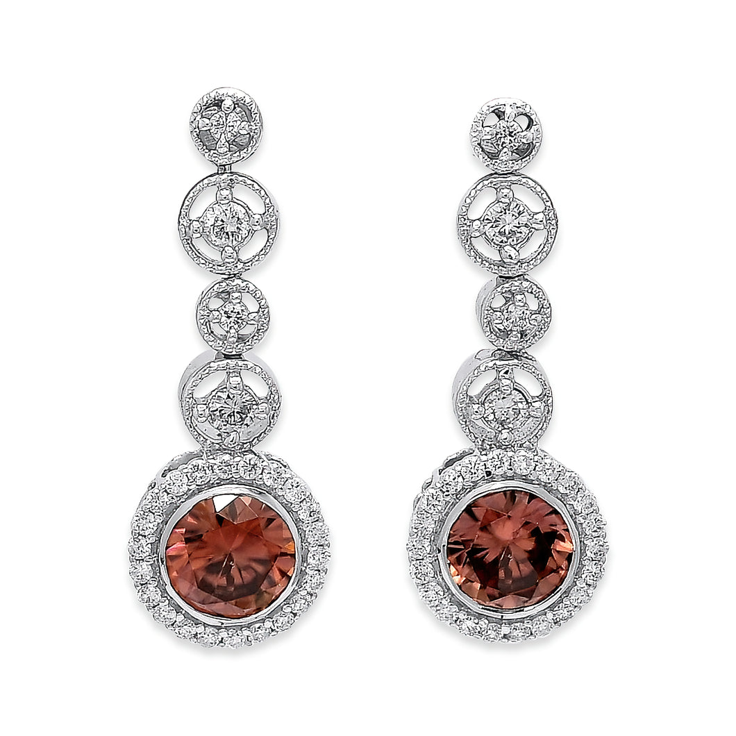 Zircon & Diamond Earrings