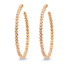 Load image into Gallery viewer, Fancy Rose Gold Hoop Earrings
