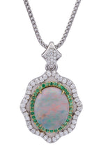 Load image into Gallery viewer, Australian Opal &amp; Diamond Necklace
